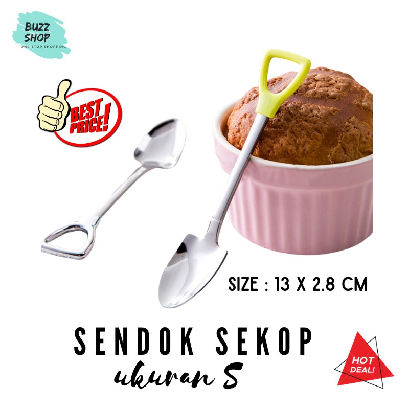 Sendok Stainless Skop Untuk Kopi Teh Ice Cream Soup SMALL