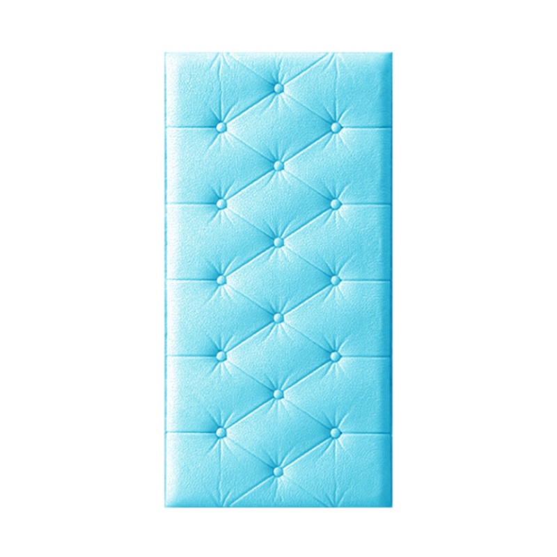 FygaleryMedan  - HL0206 Wallpaper Dinding 3D Foam Headboard Bed Wall Sticker Dekorasi Kamar-BIRU_MUDA