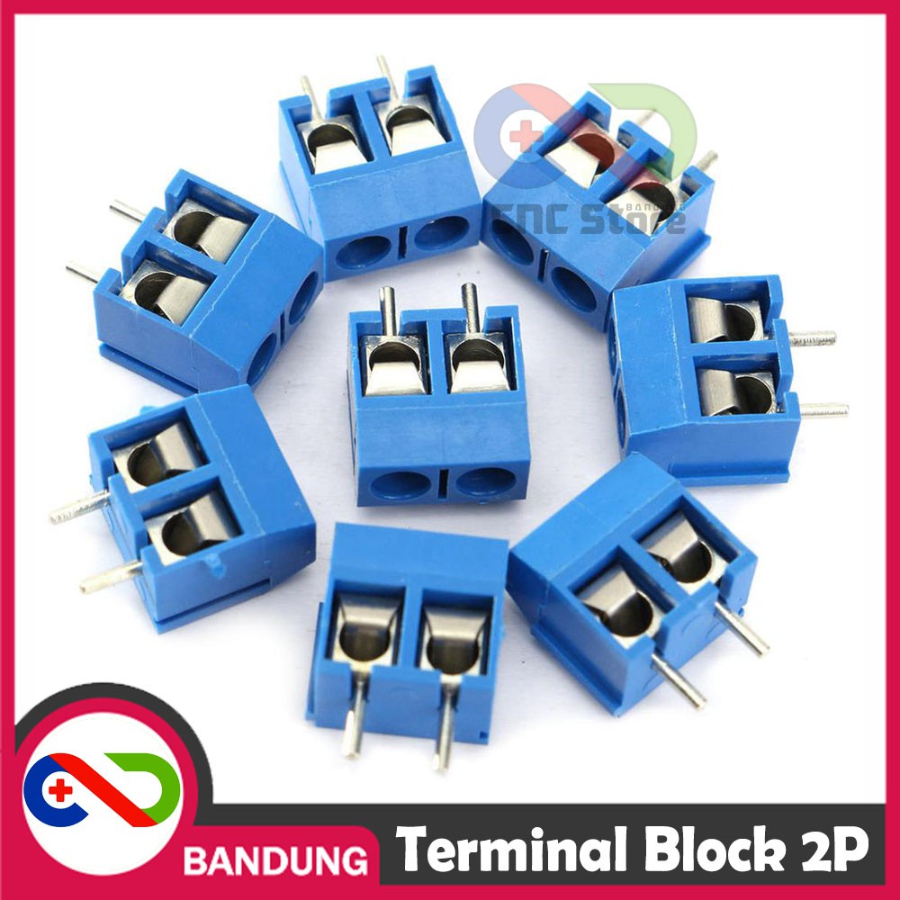 TERMINAL PCB BLOCK SCREW 2 PIN KF301-2P BLUE BIRU