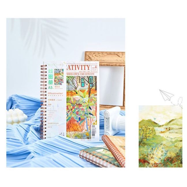 

Midsummer Story Spiral Ruled Notebook A5 - Buku Tulis Estetik - Notebook Aesthetic - Notebook Vintage