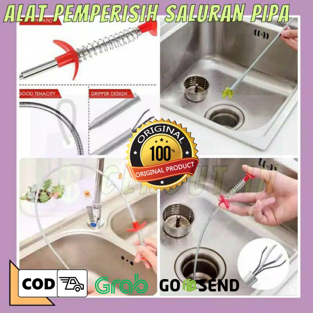 Cleaning tool alat pembersih saluran air pipa anti mampet bathroom set aksesoris kamar mandi kawat