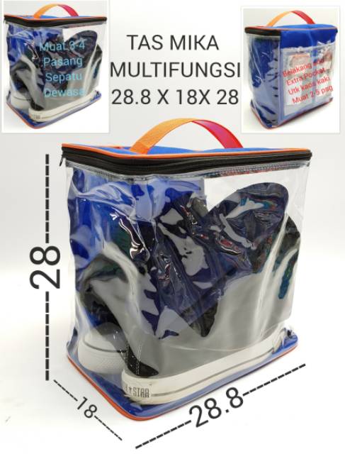 BHC    Uk 28.8 x 18 x 28 cm    TAS SEPATU TRAVELING  POUCH SEPATU  /  TAS SEPATU MIKA SERBAGUNA / TAS SEPATU  MIKA / TAS KOSMETIK / TRAVEL BAG TWSQ 28X18X28