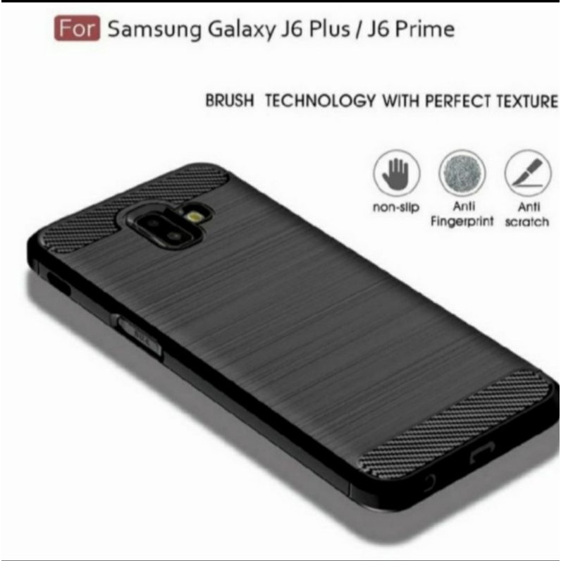 Samsung j6 Plus soft case silikon carbon