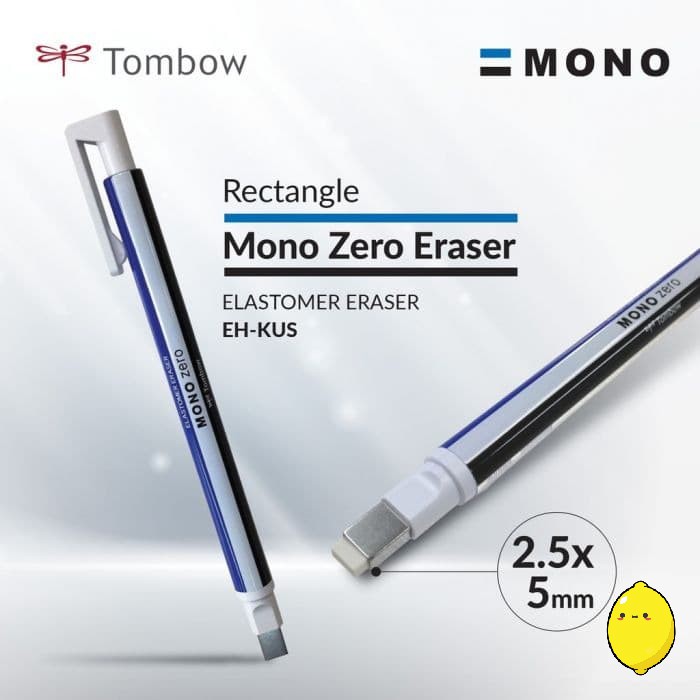 

Penghapus Tombow Mono Zero Eraser 2.5mm x 5mm Rectangle