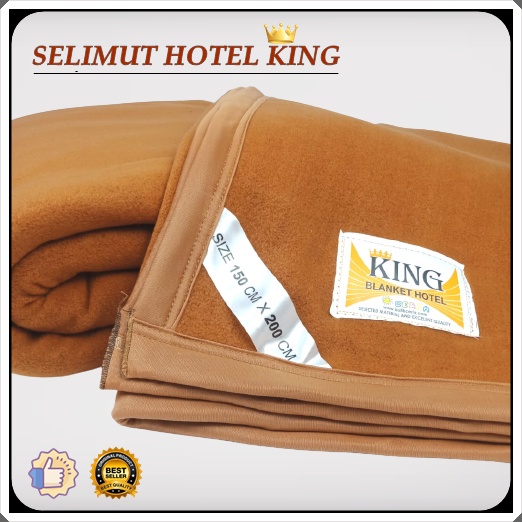 Selimut Hotel Dewasa Tebal Polos Hangat KING 3 Lapis Coklat