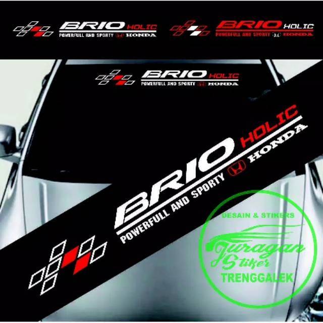 STICKER STIKER KACA MOBIL DEPAN HONDA BRIO JAZZ  CIVIC TOYOTA AVANZA AGYA AYLA