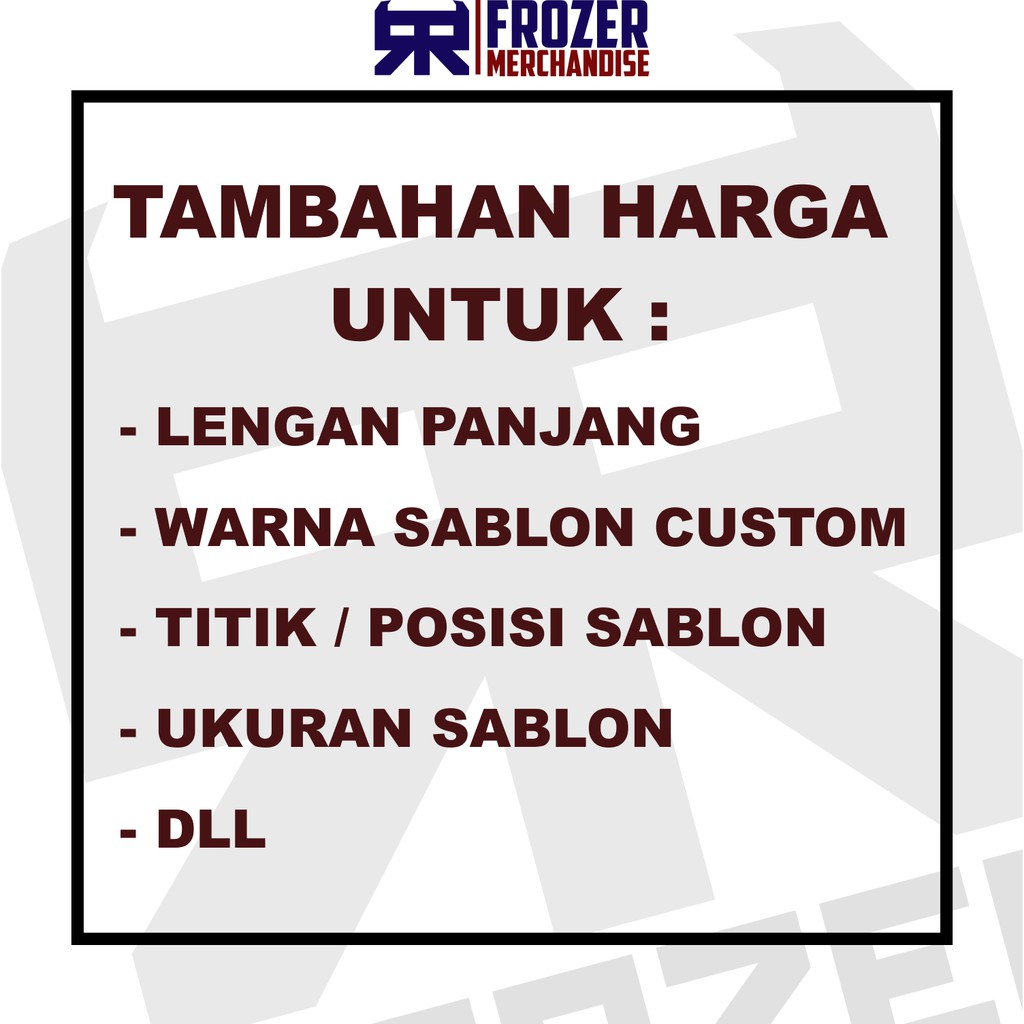 

TAMBAHAN WARNA ATAU UKURAN AREA SABLON