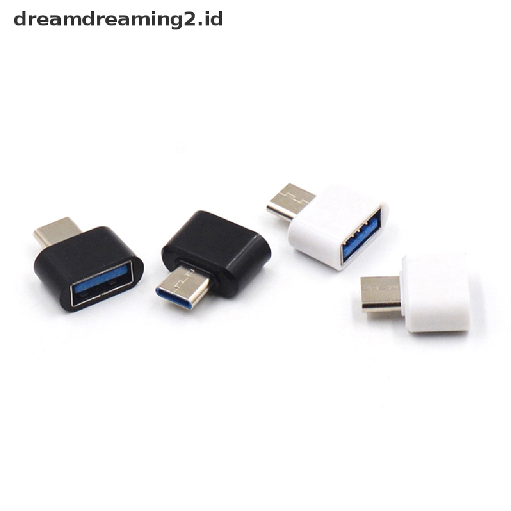 (LIKE) 2pcs Adapter Konverter Data OTG USB Tipe C Male Ke USB 2.0 Female Untuk Handphone