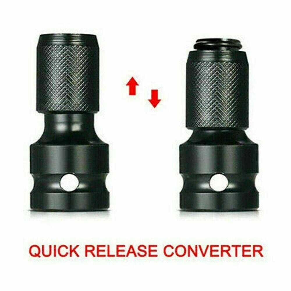 Suyo1/2inch Drive To1/4inch Alat Kunci Pas Elektrik Rumah Hex Drill Chuck Converter