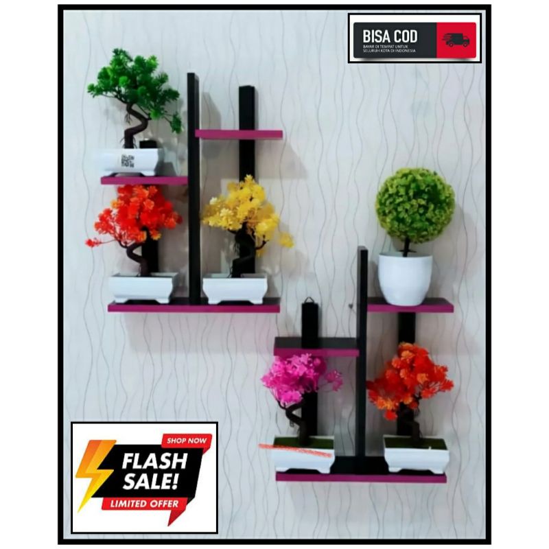 Rak Dinding Bunga /Rak Serbaguna Minimalis  Isi 2 Pcs