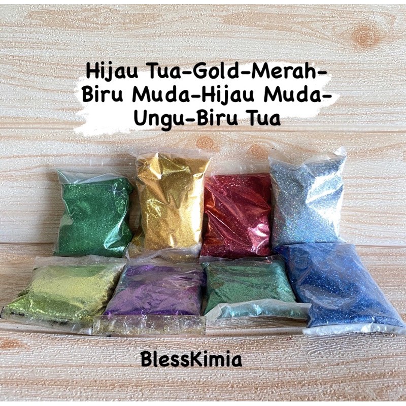 Glitter Bubuk 100 Gram-Glitter Powder-Bubuk Glitter-Glitter Resin DIY