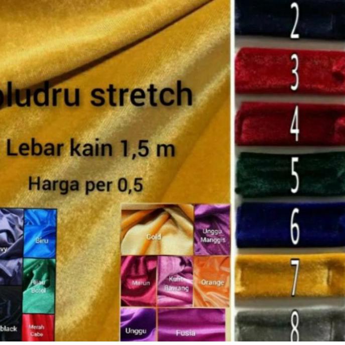 Star Seller. kain bludru tebal dan jatuh/bludru strech .