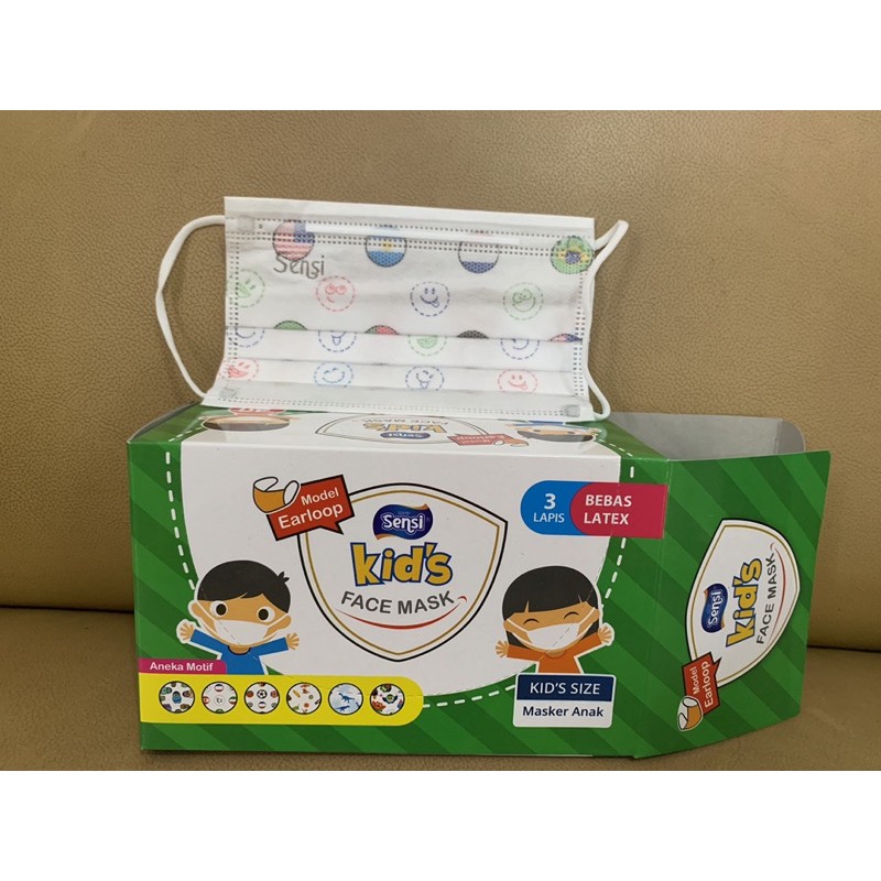 MASKER SENSI ANAK EARLOOP ISI 40 pcs