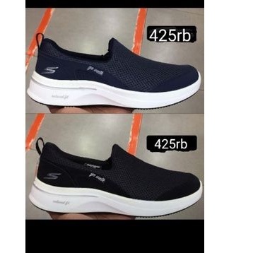 Ori Sale 60% sepatu Skechers Go walk STEADY 124109 Hitam Navy