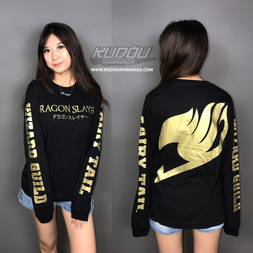 Longsleeve Anime Natsu Dragon Slayer Gold Fairytail