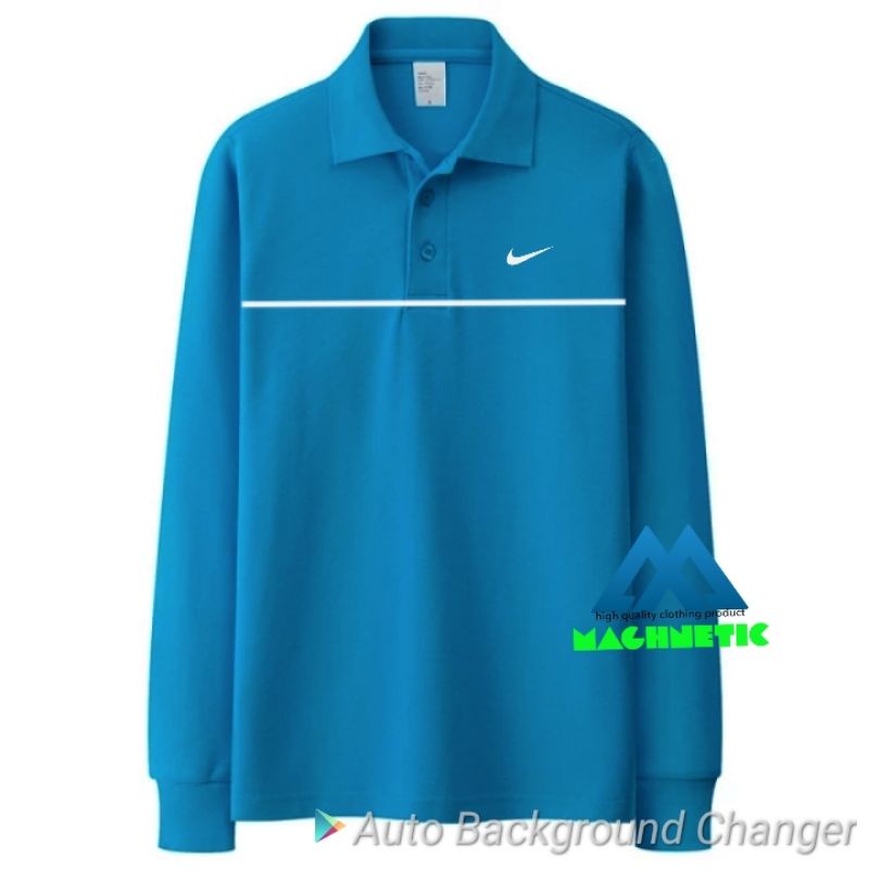 Polo Shirt Pria Lengan Panjang Tshirt Kaos Kerah Nike terbaru