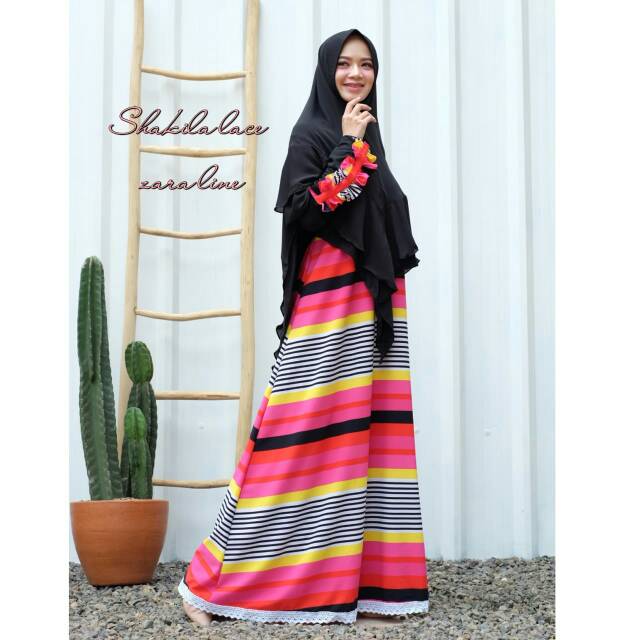 Gamis shakila lace original nindah dress zara