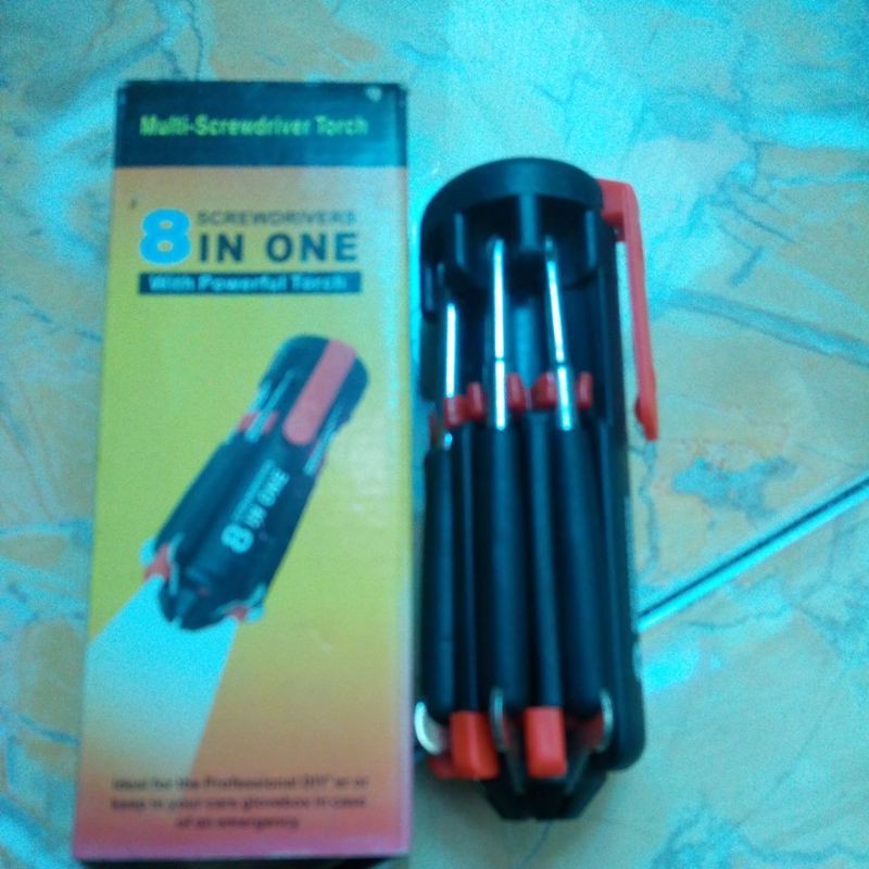 multi screwdriver torch 7 in 1 d lengkapi lampu