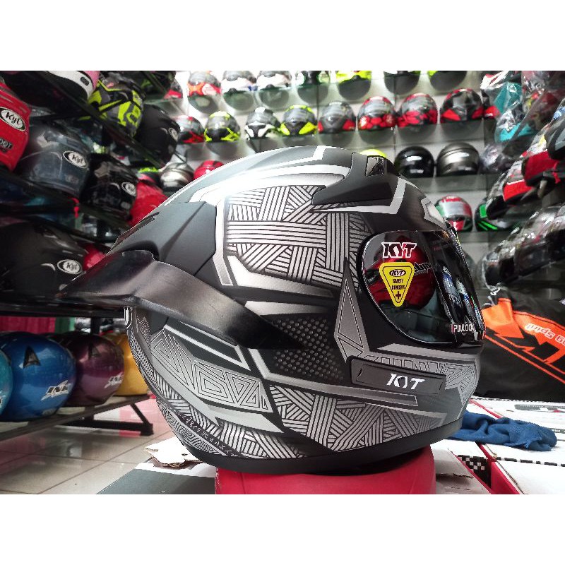 kyt helm k2 raider Black panther silver | paket ganteng termurah