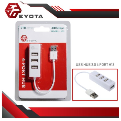 Usb 2.0 hub eyota 4 port mini 480Mbps H-13 H13 - Terminal usb2.0 4 slot