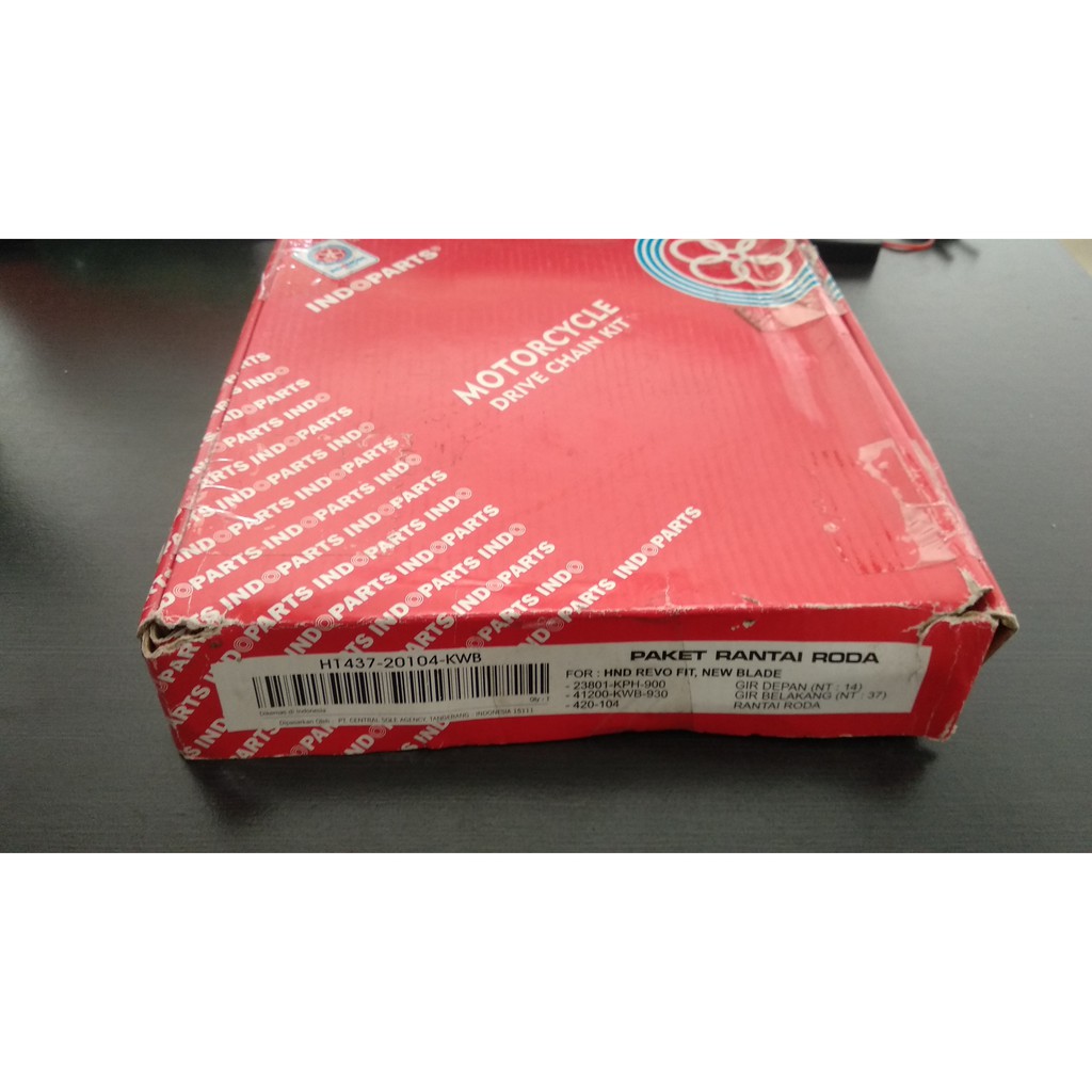 TERMURAH Gear Set + Rantai HONDA Revo Fit, Blade New INDOPART (ORIGINAL)