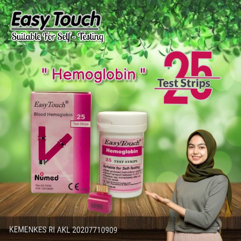 Refill Strip Hemaglobin Easy Touch / Tes Strip isi Ulang HB Original Easy Touch 25 Pc