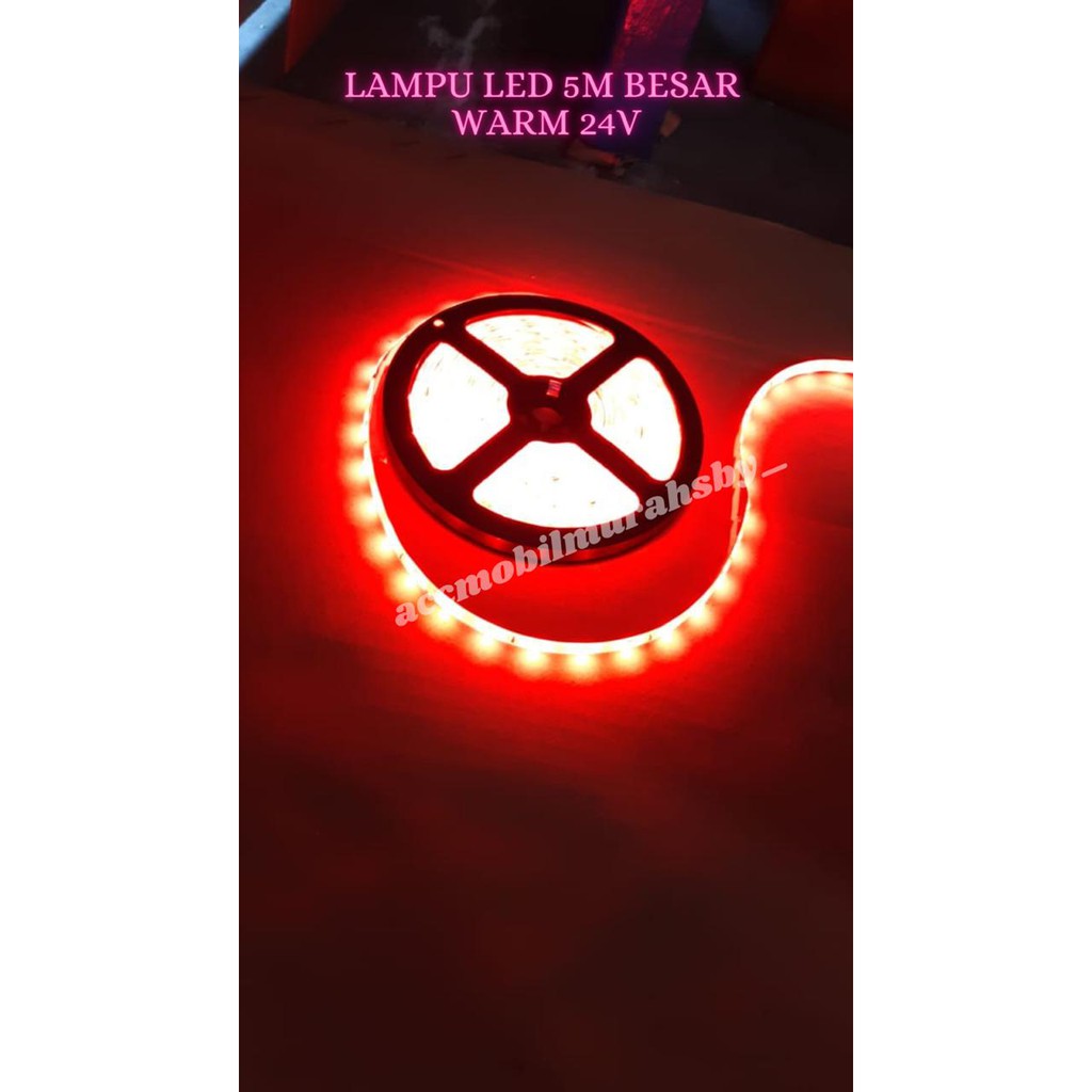 LED STRIP 5050 IP33 DC 12V 5M WATERPROOF LAMPU PLAFON LAMPU ETALASE TAHAN AIR