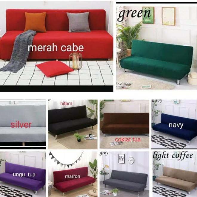 Sarung Sofa Bed Polos Cover Sofa Bed Polos