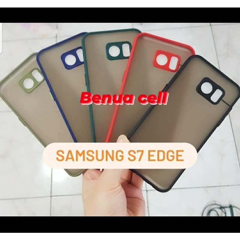 CASE DOVE SAMSUNG S7 EDGE  S6 EDGE CASE MATTE PLUS RING KAMERA - BC