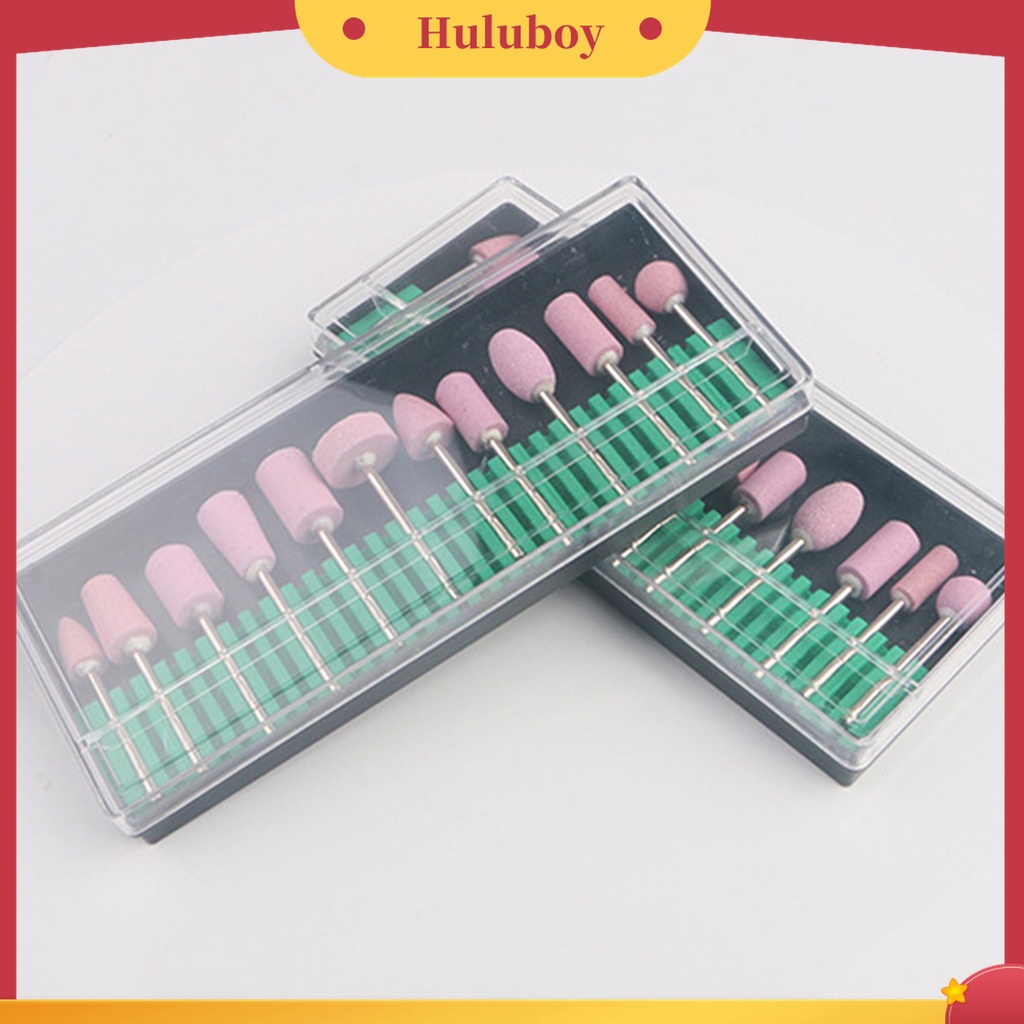 Huluboy Huluboy♡ 12 Pcs / Set Alat Kikir Kuku Bahan Batu Kuarsa Kekuatan Tinggi Untuk Manicure