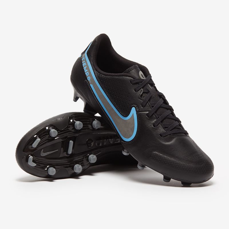 SEPATU BOLA NIKE TIEMPO LEGEND 9 ACADEMY FG/MG BLACK IRON GREY