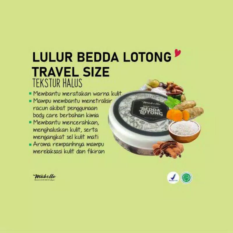 mabello bedda lotong 100gram BPOM