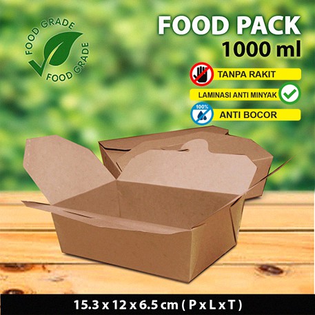Diskon Food Pack/box Pail Kraft Coklat Food Grade Ukuran 1000 Ml|isi 50pc Aj3xxdMcJ5nKyj