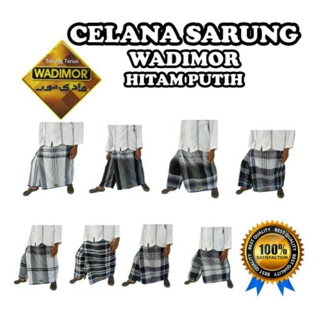 SARUNG CELANA WADIMOR HITAM PUTIH / CELANA SARUNG WADIMOR / SARUNG CELANA DEWASA