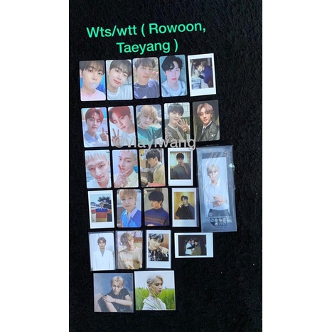Wts Rowoon Taeyang sf9 only, Photocard Youngbin inseong jaeyoon dawon zuho hwiyoung chani SF9
