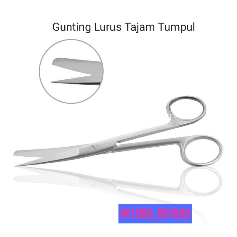 

Gunting Operasi Lurus Tajam - Tumpul 14cm Stainles Steel / Gunting Tajam Tumpul Lurus 14cm Stainless Steel