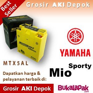 Aki Kering/ Yamaha/ Mio Sporty/ MTX5AL/ MOTOBATT u: Yuasa/ GS