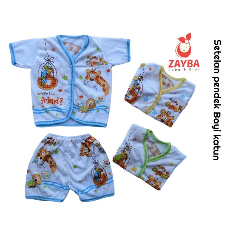 Baju Bayi Newborn SETELAN pendek KATUN perlengkapan bayi baru lahir