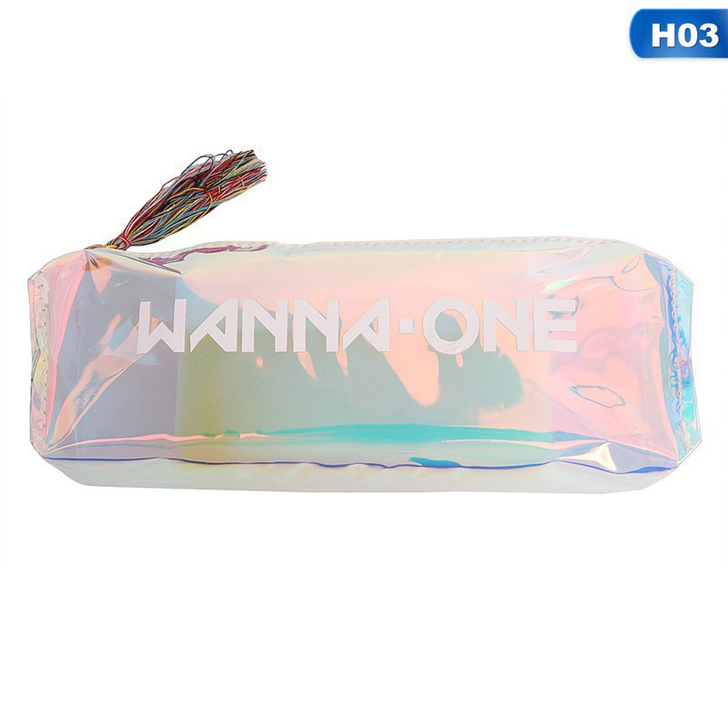 

Dekorasi Yo Yo Store 1pc Fashion WomanMen BTS Star Hologram Color Mini Pencil Case Zipper