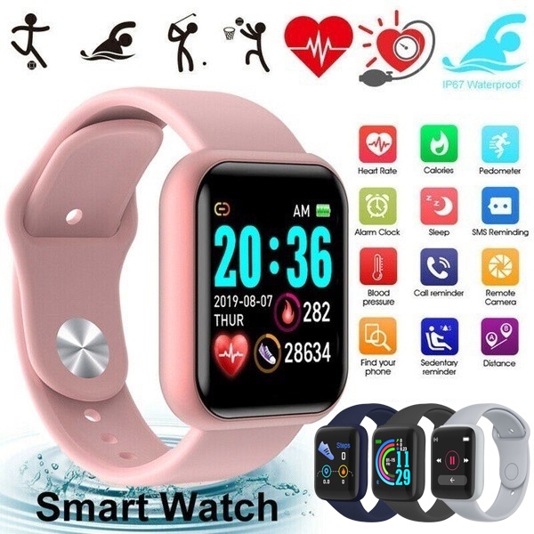 New Smart Watch Y68 Waterproof Bluetooth Jam Tangan Tahan Heart Rate Fitness Tracker