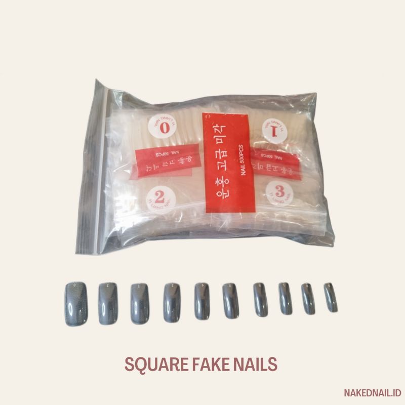 Kuku palsu kotak square nail fake nails nailart nail art