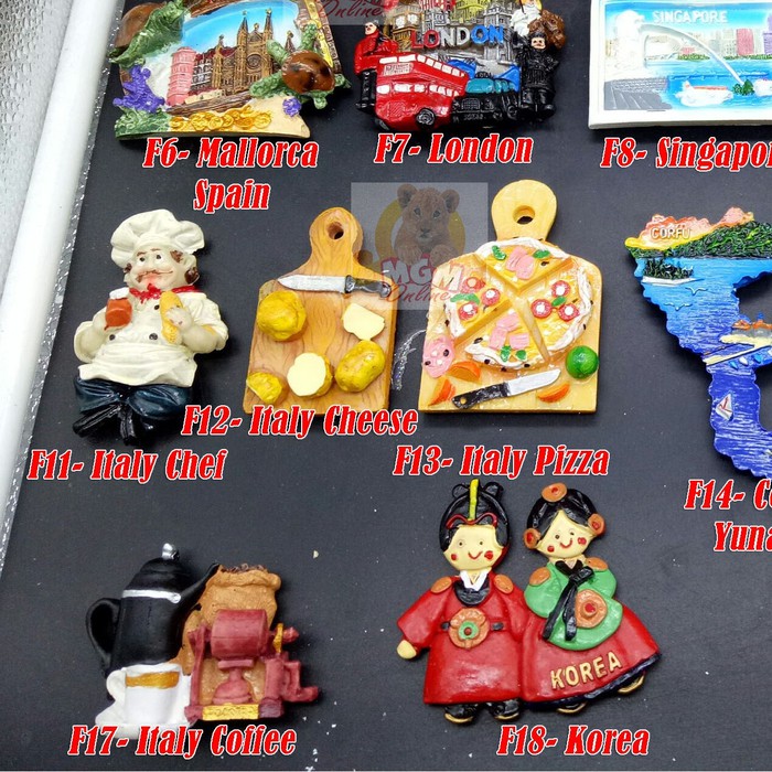 3D Fiber Souvenir Magnet Negara magnet Kulkas Tempelan kulkas negara