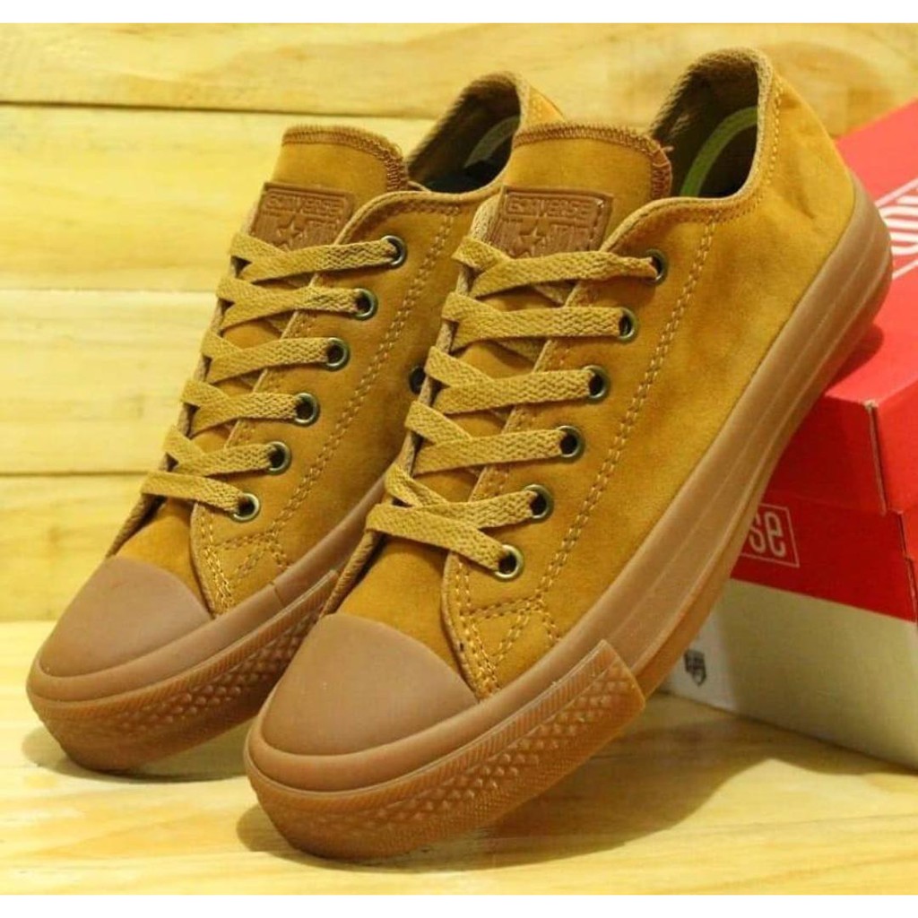 sepatu converse all star low coklat suede'ANDREASOLSHOP'