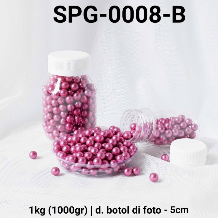 

SPG-0008-B Sprinkles sprinkle sprinkel 1kg 1 kg mutiara pink metalik