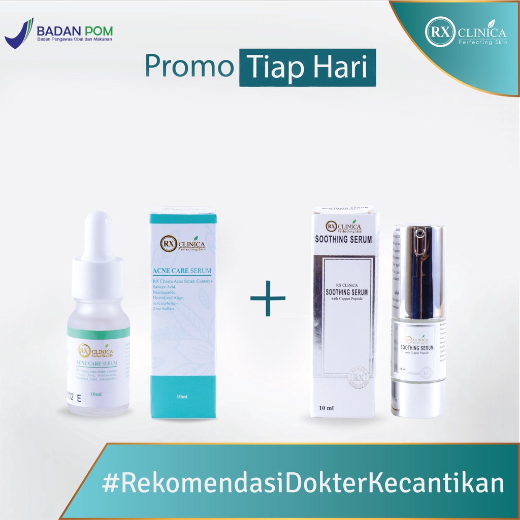 RX Clinica Paket Serum Acne Care dan Soothing Serum With Copper Peptide