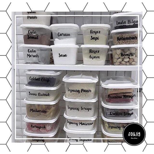 Pantry Label Stickers Pre Order Shopee Indonesia