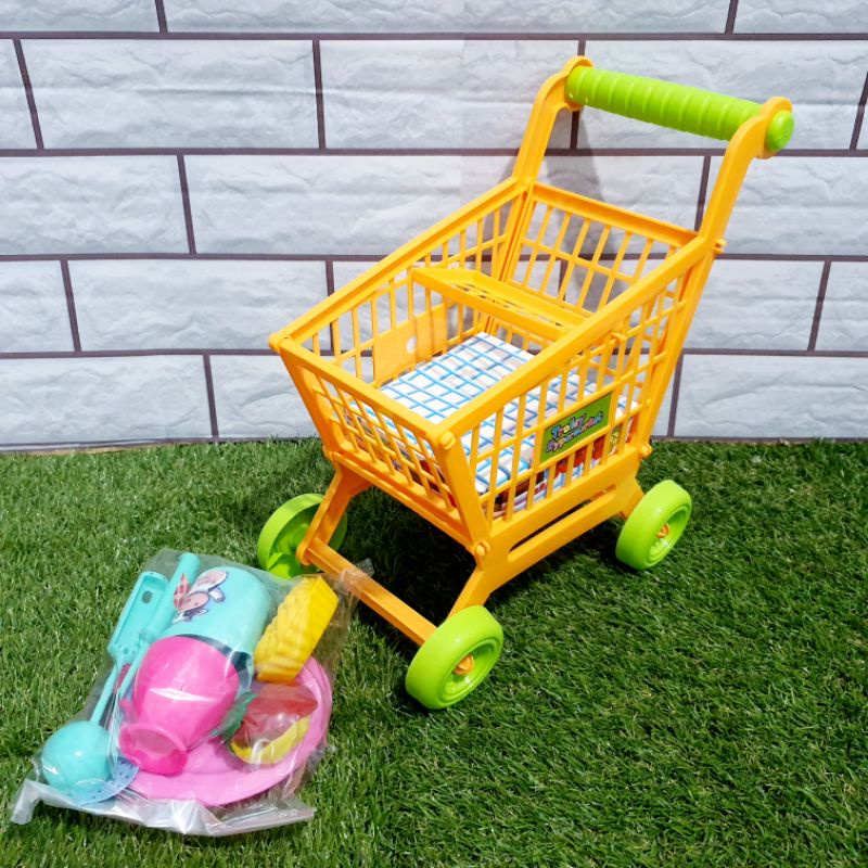 Mainan trolley keranjang dorong anak troli troly supermarket