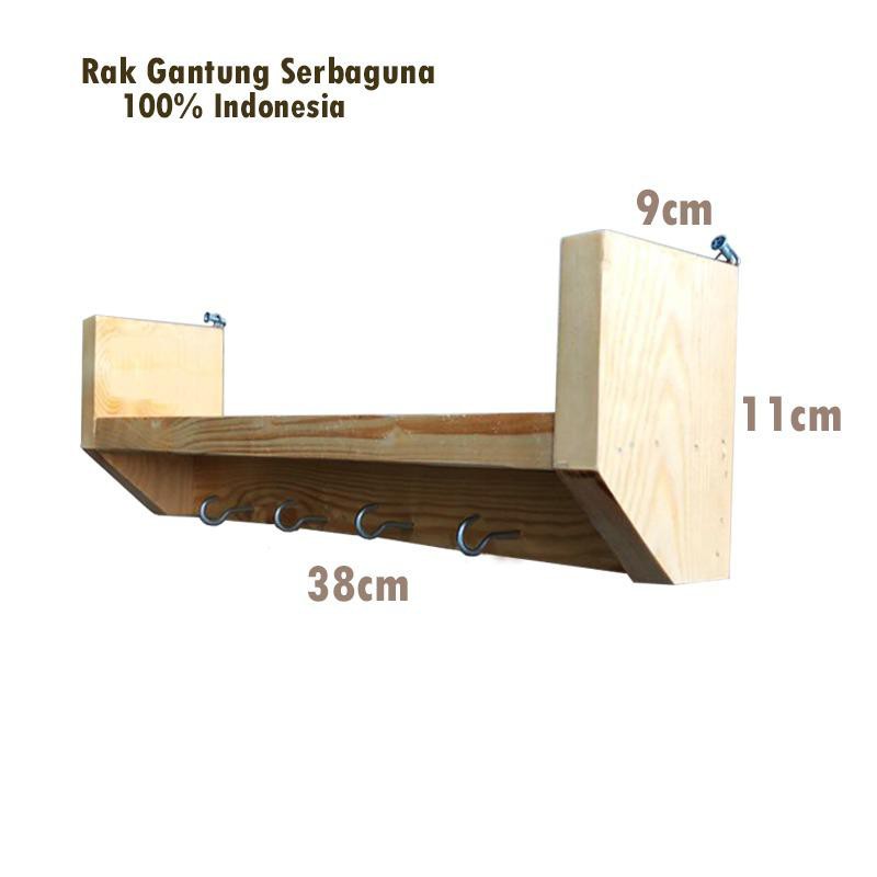 Rak Dinding Kayu Kapstock Gantungan Kunci Tampat Alat Masak Serbaguna Tempat Vas Bunga Pot Rak dinding Hiasan Kayu Tatakan Pot Kayu Minimalis