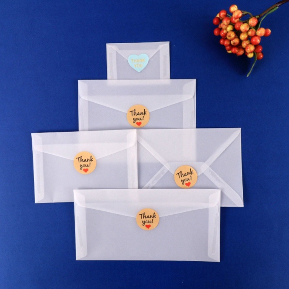 10pcs Amplop Kertas Tembus Pandang