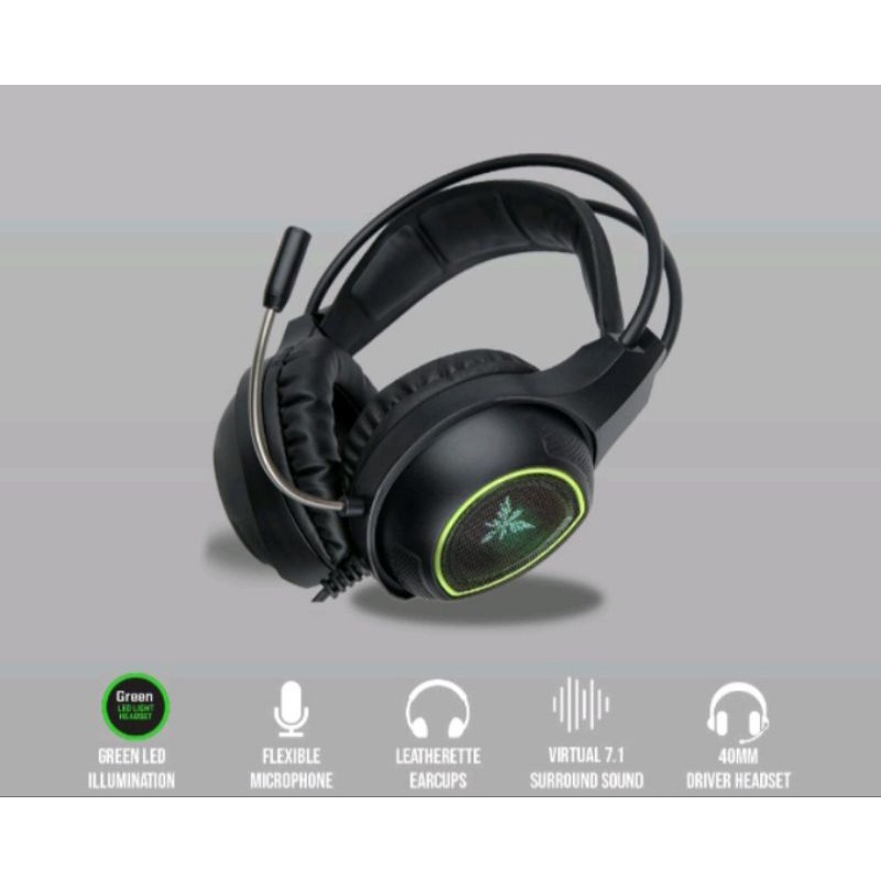 Headset gaming nyk nemesis parrot Hs-P09 Economic 7.1 Surround Sound nyk